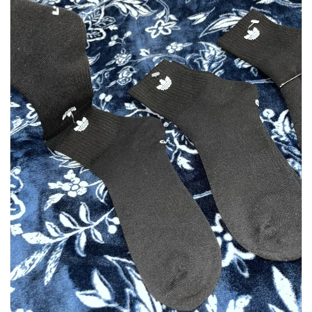 NEW! Adidas Unisex Originals Trefoil 2.0 3 Pack Quarter Socks Size 8-12